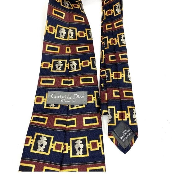 Men's Christian Dior Cravates Silk Vintage Necktie - Picture 4 of 5